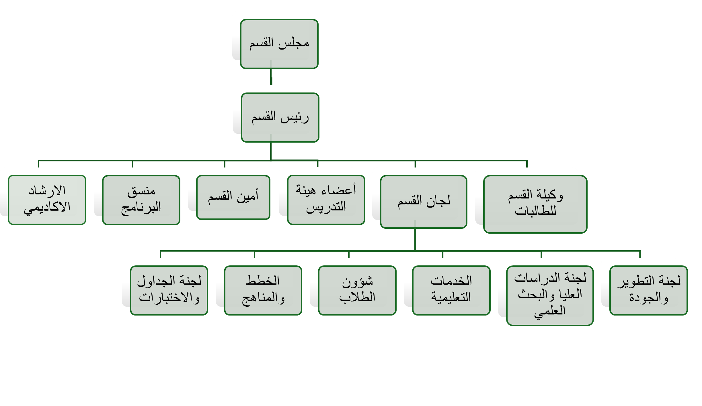 الهيكل التنظيمي للقسم